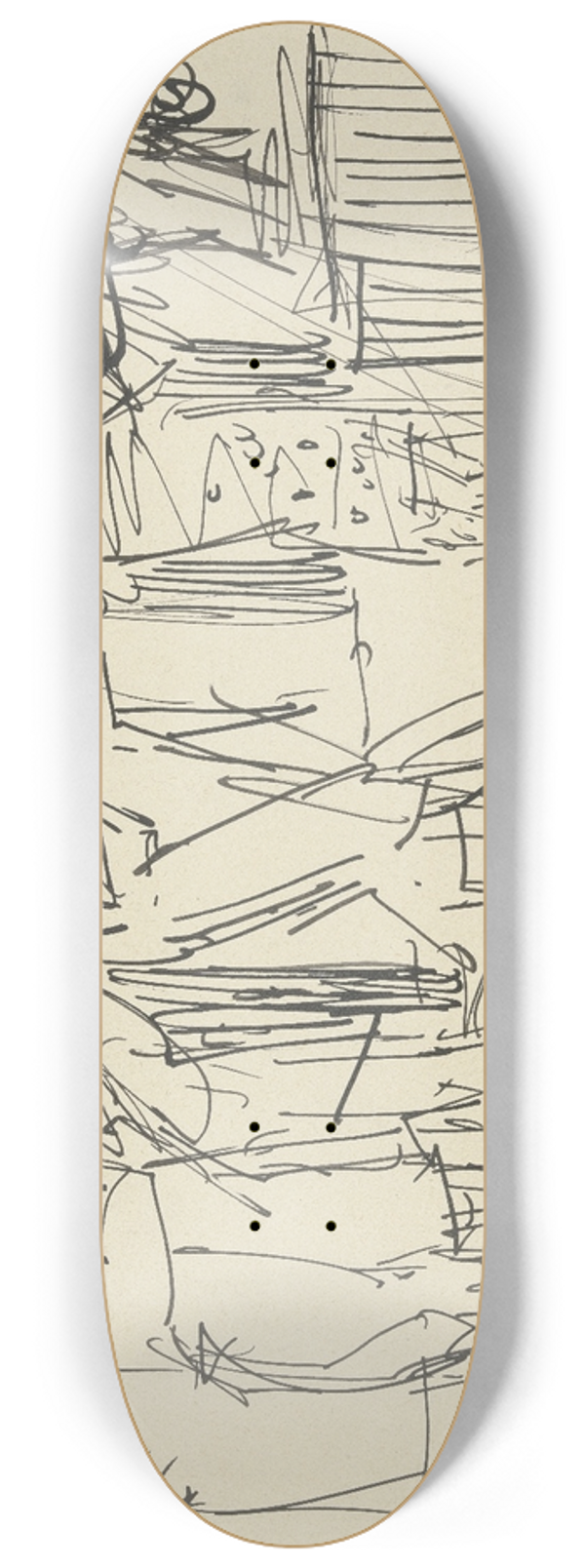 Ernst Ludwig Kirchner - Vier tanzende Paare und Geiger 8.25 inch art skate deck