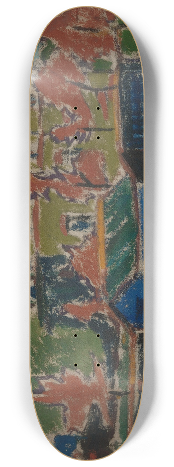 Ernst Ludwig Kirchner - Villa in Dresden 8.25 inch art skate deck