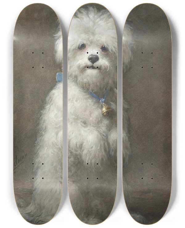 Triptych art skateboard deck of Otto Eerelman Sitting Up by Otto Eerelman (1839-1926)