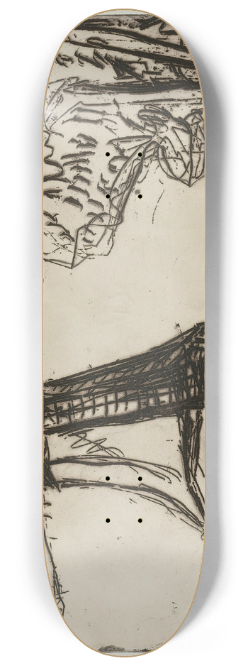Ernst Ludwig Kirchner - Windmhle Auf Fehmarn (Dube E 48) 8.25 inch art skate deck