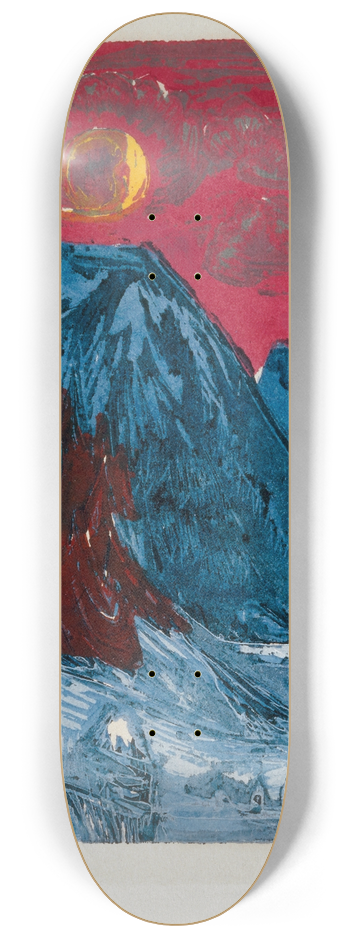 Ernst Ludwig Kirchner - Winter Landscape in Moonlight 8.25 inch art skate deck