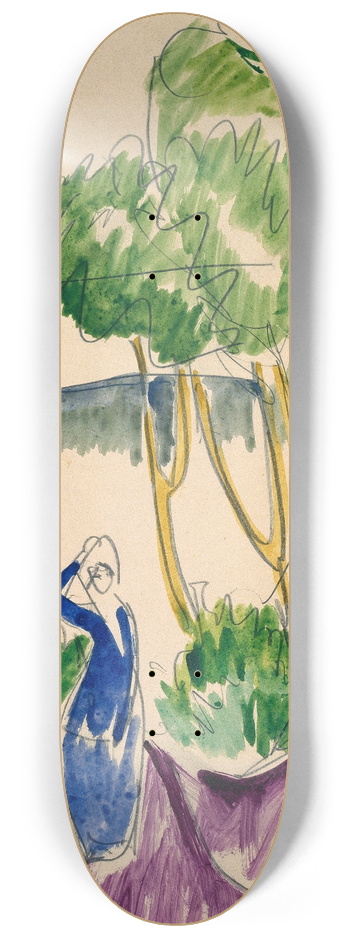 Ernst Ludwig Kirchner - Woman in dunes on Fehmarn 8.25 inch art skate deck