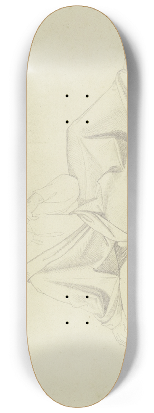Ernst Rietschel - Sitzende Gewandfigur nach rechts 8.25 inch art skate deck
