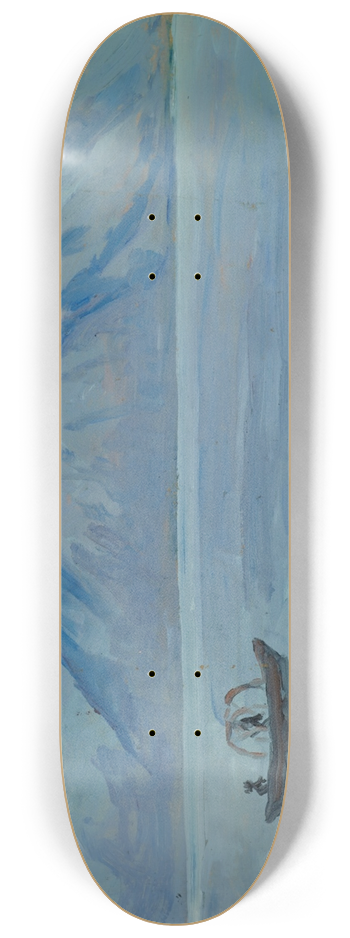 Ernst Schiess - At the Beach of the Lake of Lugano 8.25 inch art skate deck