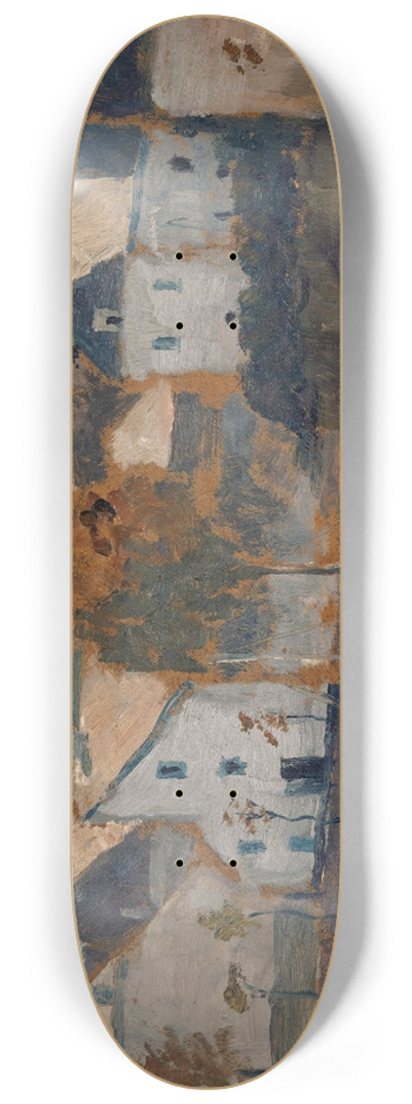 Ernst Schiess - Kleine Stadt an Kanal 8.25 inch art skate deck