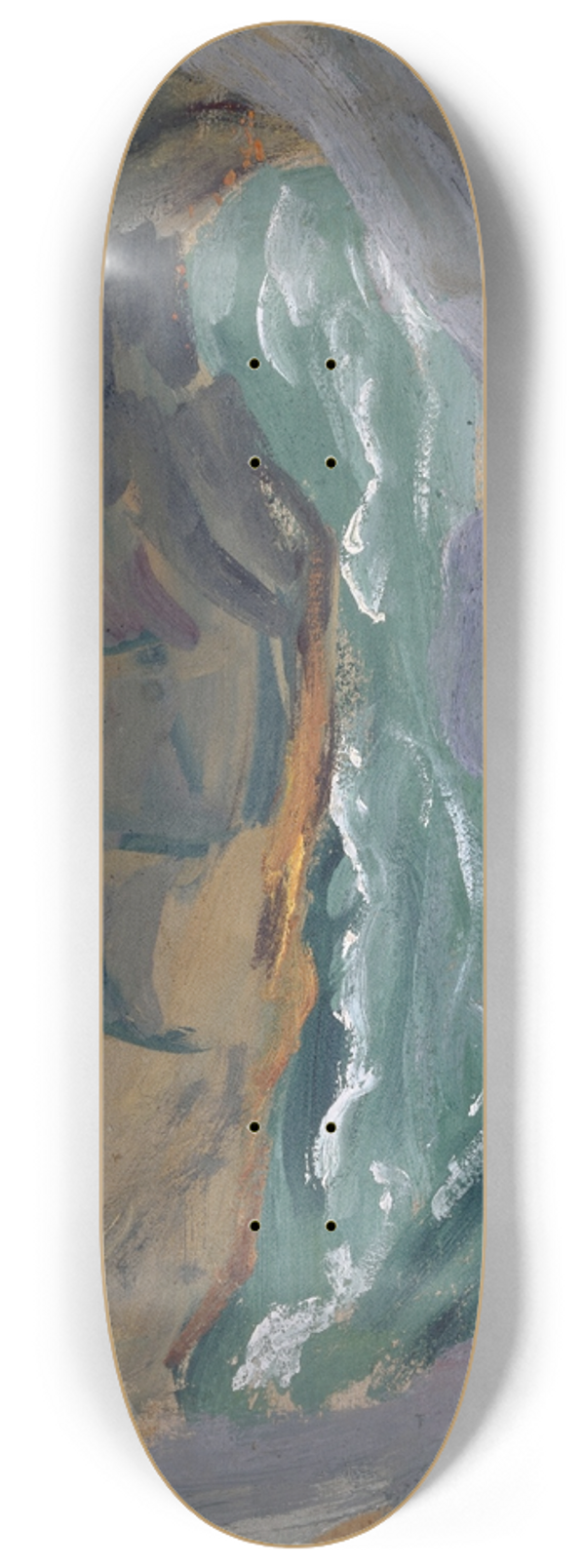 Ernst Schiess - Meesresbrandung in Felsenspalt 8.25 inch art skate deck