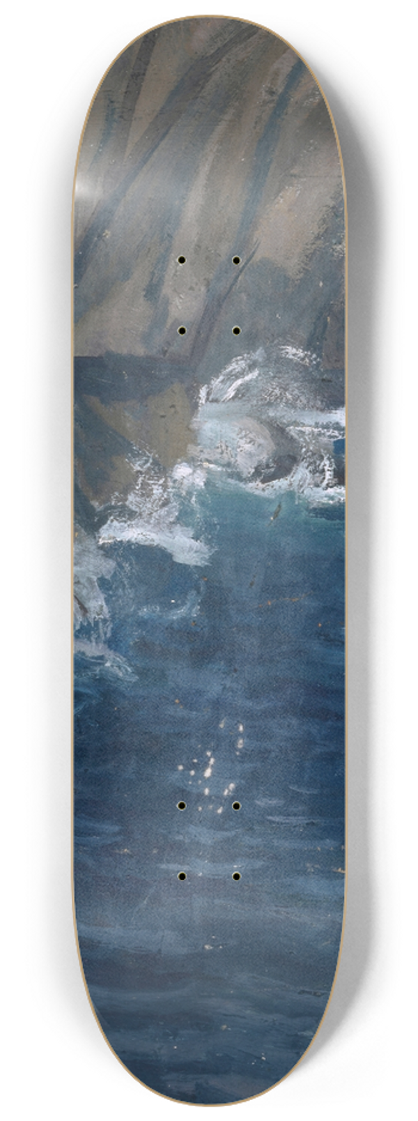 Ernst Schiess - Wave Breaking at a Cliff 8.25 inch art skate deck