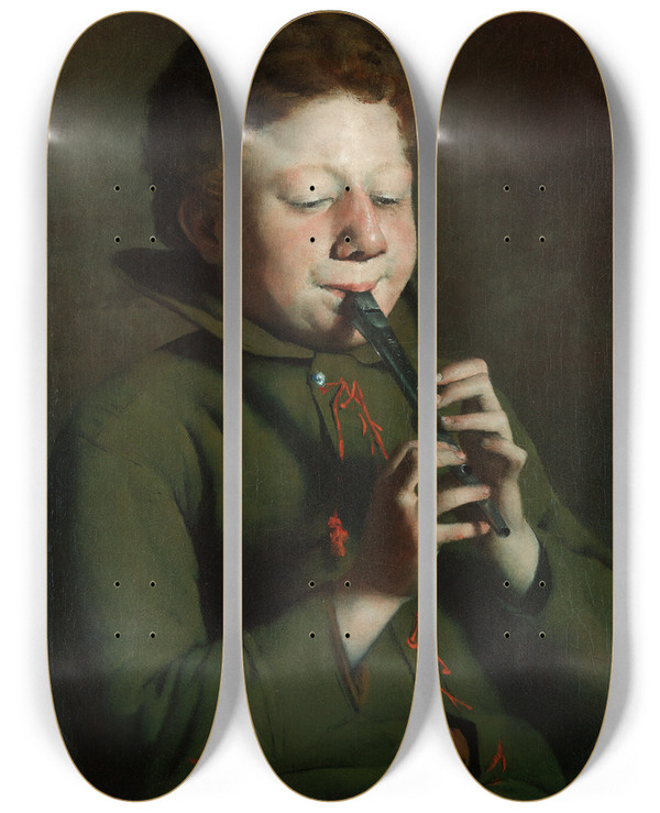 Triptych art skateboard deck of Joseph Decker Thegenius by Joseph Decker (1853-1924)