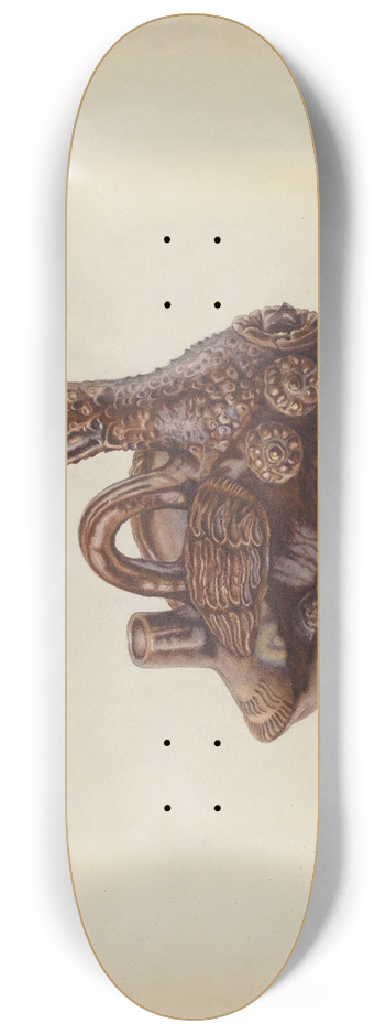 Ethel Clarke - Glazed Pottery Duck Bottle 8.25 inch art skate deck