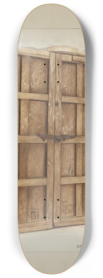 Ethel Dougan - Sacristy Door at Mission San Juan Bautista 8.25 inch art skate deck