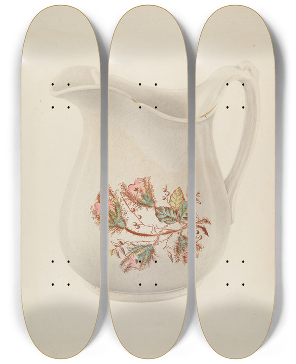 Triptych art skateboard deck of Roberta Spicer Pitcher_2 by Roberta Spicer