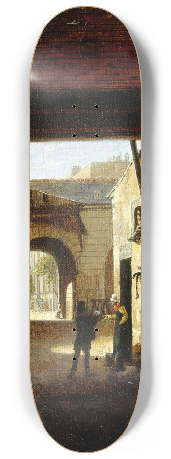 Etienne Bouhot - Cour dune maison de roulage, rue Saint-Denis, dite cour Sainte-Catherine. 8.25 inch art skate deck