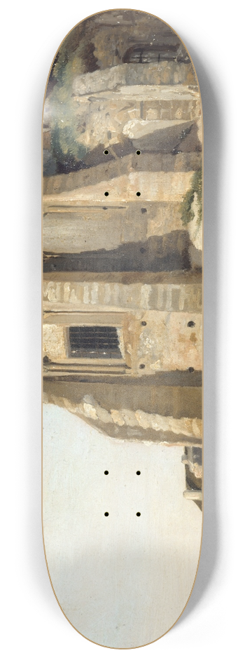 Etienne Bouhot - Lglise de Montmartre, avec la tour du tlgraphe Chappe. 8.25 inch art skate deck