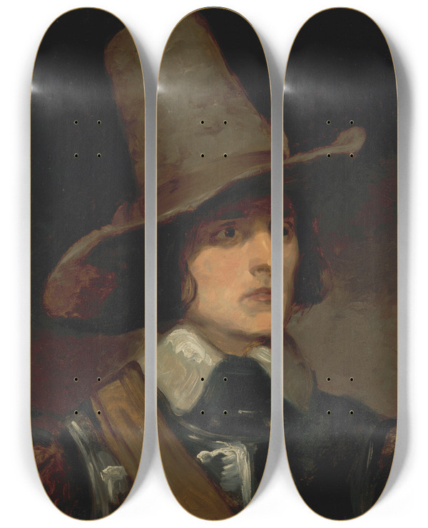 Triptych art skateboard deck of Richard Dadd Augustus Egg by Richard Dadd (1817-1886)