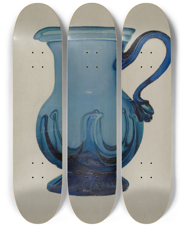 Triptych art skateboard deck of Vincent Burzy Pitcher by Vincent Burzy