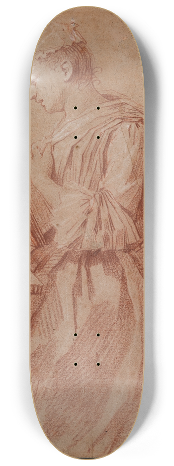 Etienne Jeaurat - Study for the Painting La Dvote 8.25 inch art skate deck