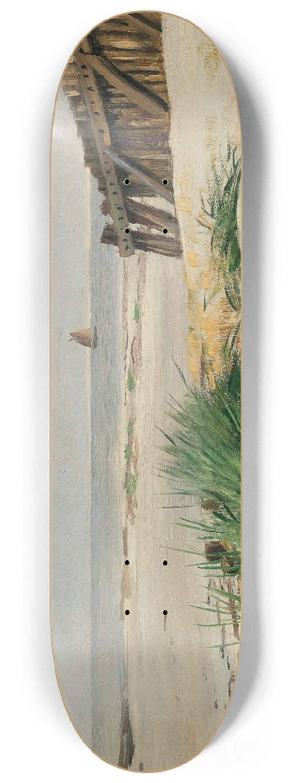 Eugen Dcker - On the Beach 8.25 inch art skate deck