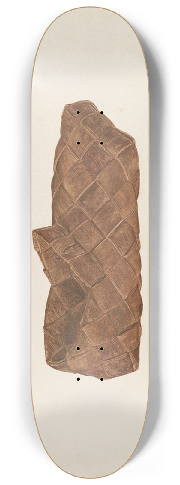 Eugene C. Miller - Birch Bark Shoe 8.25 inch art skate deck