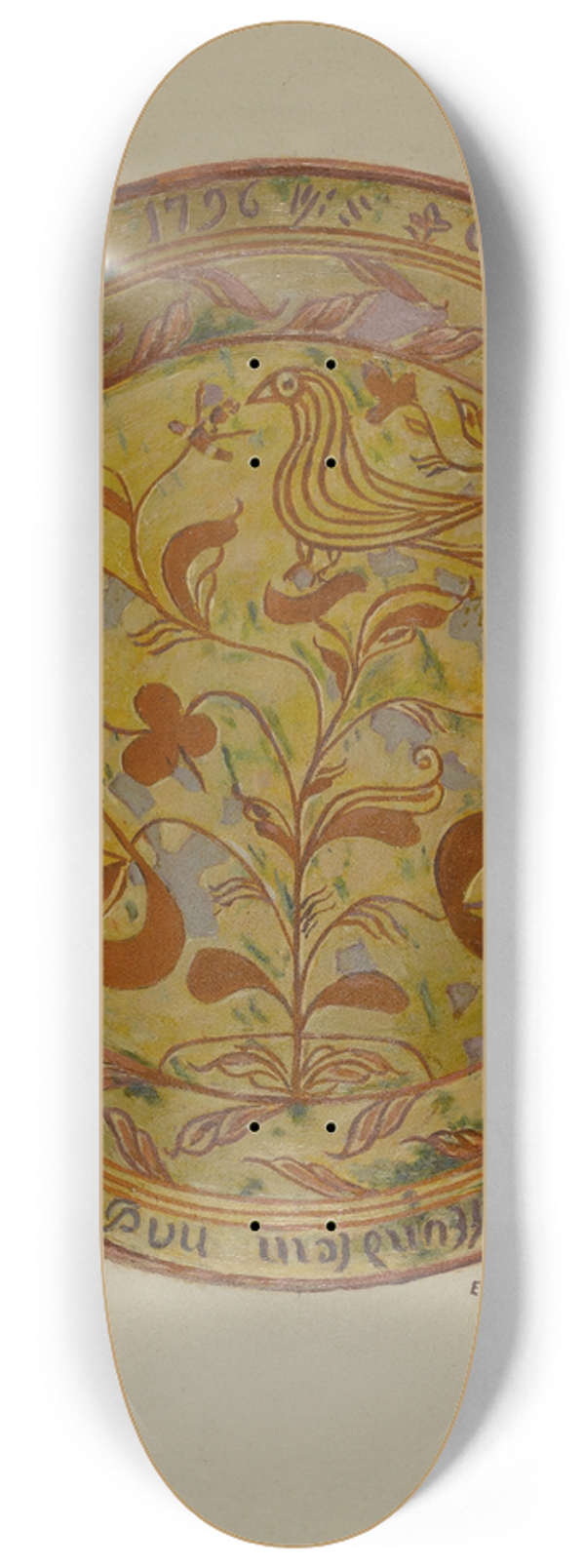 Eugene Shellady - Pa. German Dish 8.25 inch art skate deck