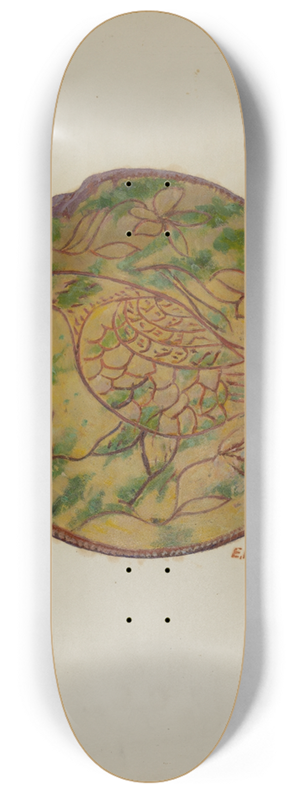Eugene Shellady - Pa. German Plate 8.25 inch art skate deck