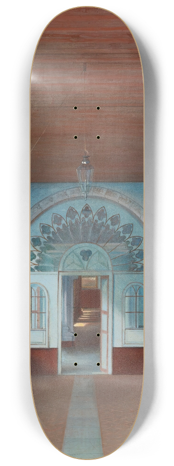 Eugenio Landesio - Corredor De La Casa De La Mina De Mellado EnGuanajuato 8.25 inch art skate deck