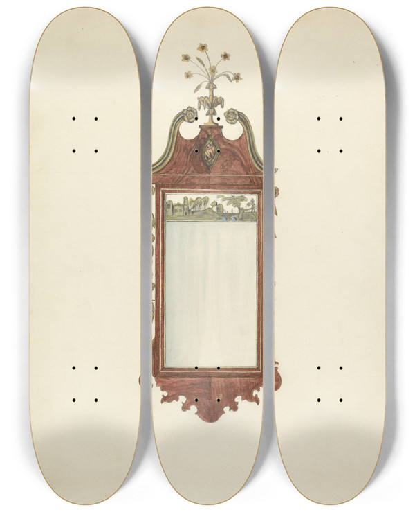 Triptych art skateboard deck of Nicholas Gorid Mirror_7 by Nicholas Gorid (20-)