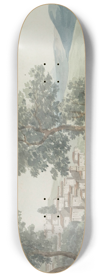 Abraham-Louis-Rodolphe Ducros - Gezicht op Patern 8.25 inch art skate deck