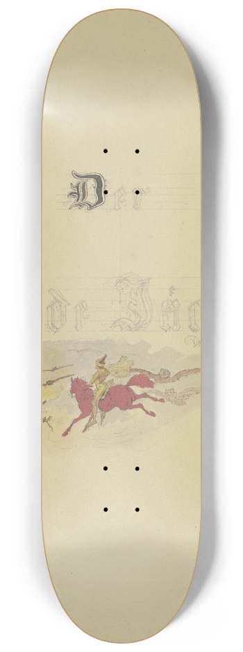 Eugen Klimsch - Titelblatt; Der wilde Jger 8.25 inch art skate deck