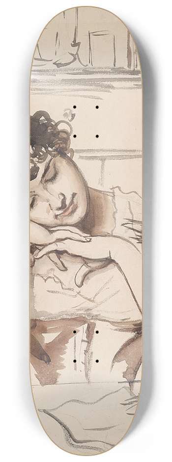 Eugen von Blaas - Der Brief 8.25 inch art skate deck