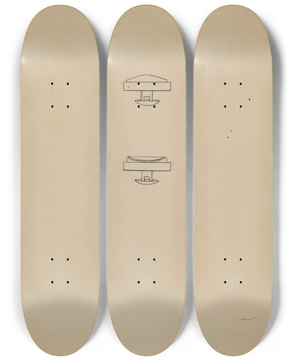 Triptych art skateboard deck of Dorothy Dwin Cuff Links by Dorothy Dwin