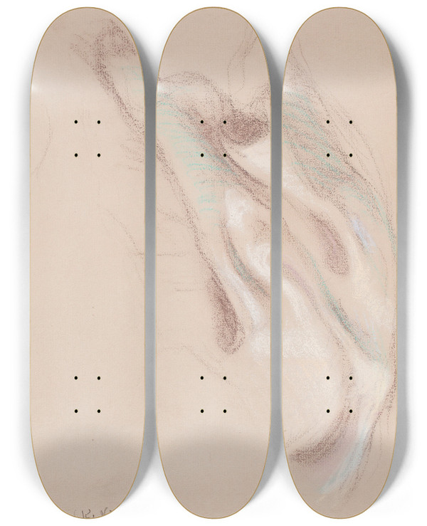 Triptych art skateboard deck of Eero Jrnefelt Kankaan Poimuja Todennkisesti by Eero Jarnefelt (1863-1937)