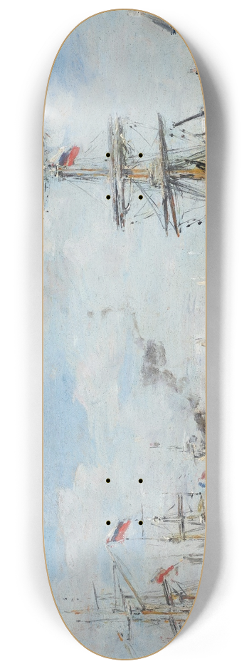 Eugne Boudin - Deauville, Le Bassin  Mare Haute 8.25 inch art skate deck