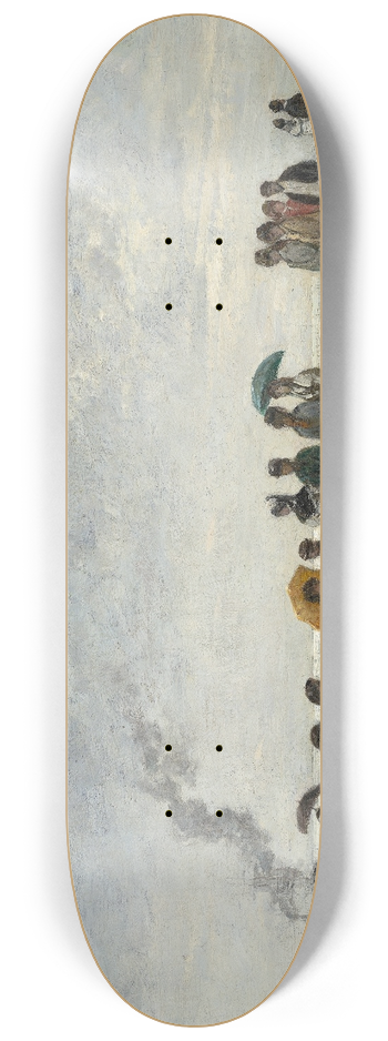 Eugne Boudin - Figures on the Beach 8.25 inch art skate deck