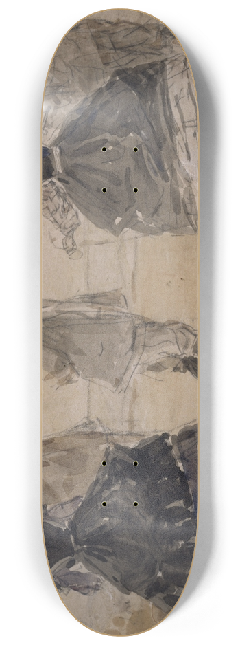 Eugne Boudin - Groupe au bord de la mer 8.25 inch art skate deck