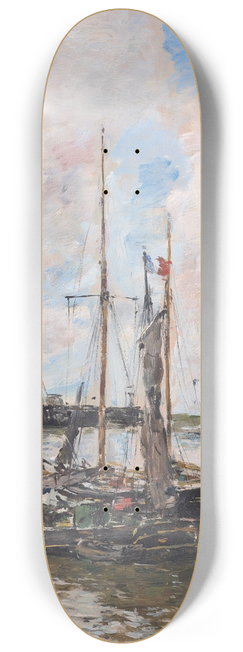 Eugne Boudin - Lentre du port de Trouville 8.25 inch art skate deck