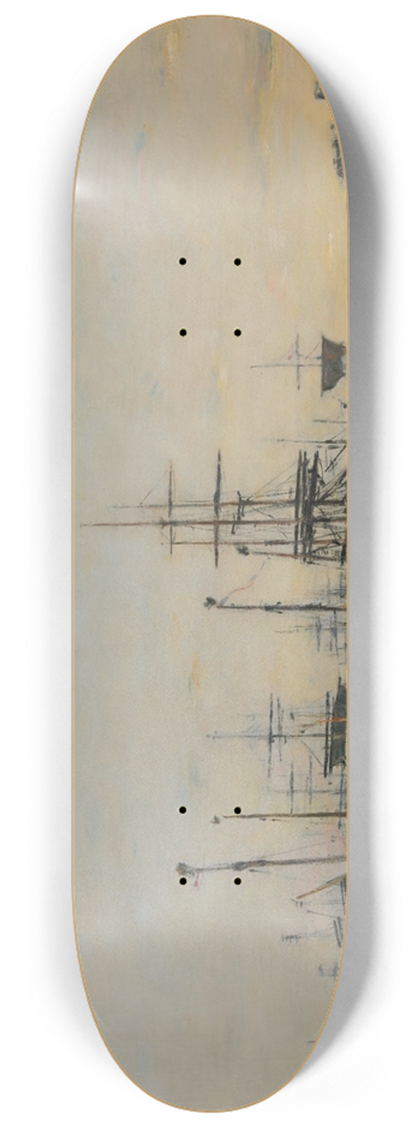 Eugne Boudin - Le port de Bordeaux, vu du quai des Chartrons 8.25 inch art skate deck