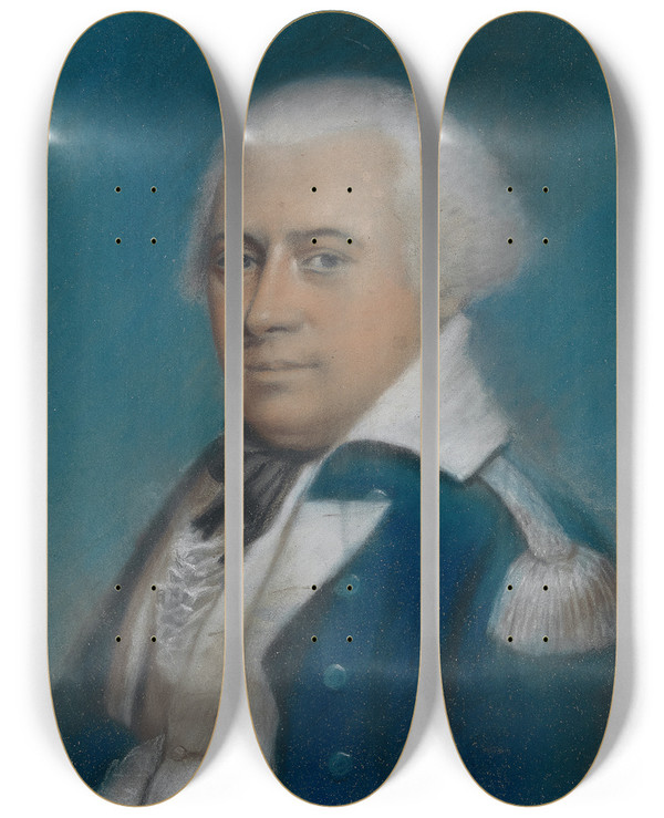 Triptych art skateboard deck of James Sharples Gen James Wilkinson by James Sharples (1825-1893)