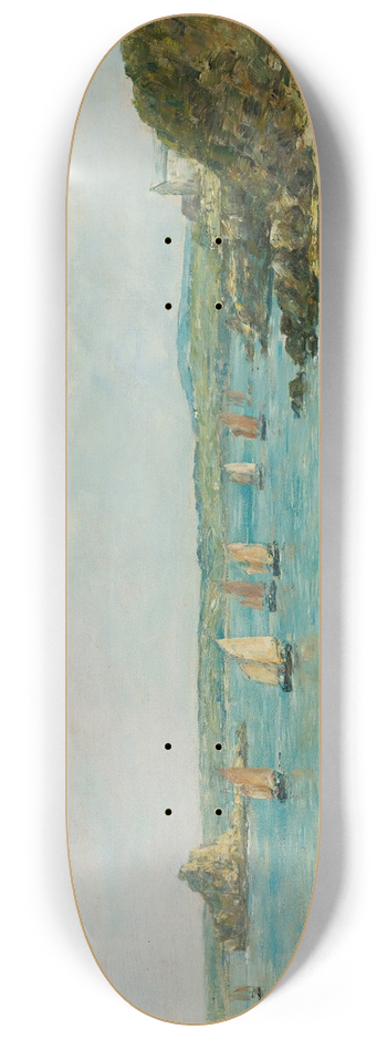 Eugne Boudin - Rivage Douarnenez Bateaux De Pche Dans La Baie 8.25 inch art skate deck
