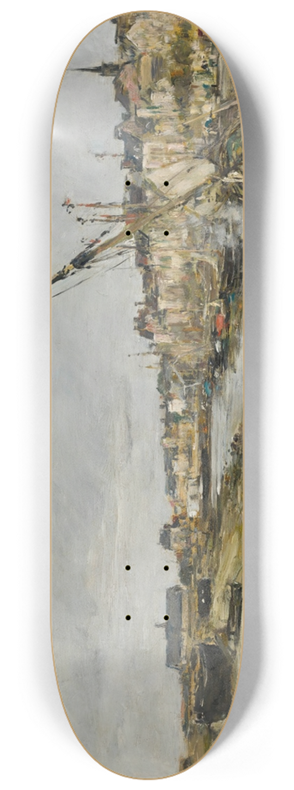 Eugne Boudin - Trouville. Le port 8.25 inch art skate deck