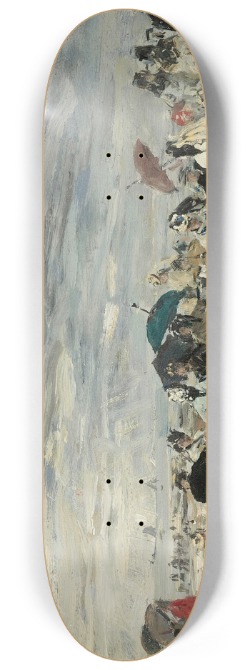 Eugne Boudin - Trouville, Scne de plage 8.25 inch art skate deck
