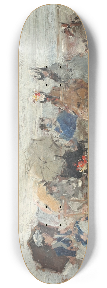 Eugne Boudin - Trouville, Scne de plage 8.25 inch art skate deck