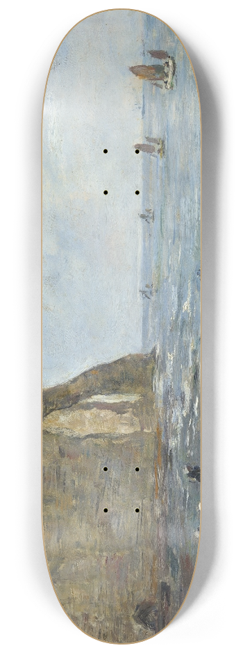 Eugne Boudin - Washerwomen on the Beach of Etretat 8.25 inch art skate deck