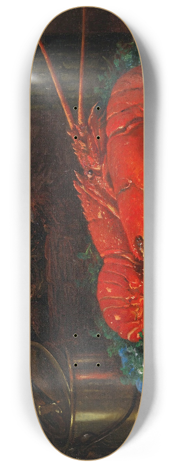 Eugne Claude - Still Life Of A Lobster With A Copper Pot On A Ledge 8.25 inch art skate deck