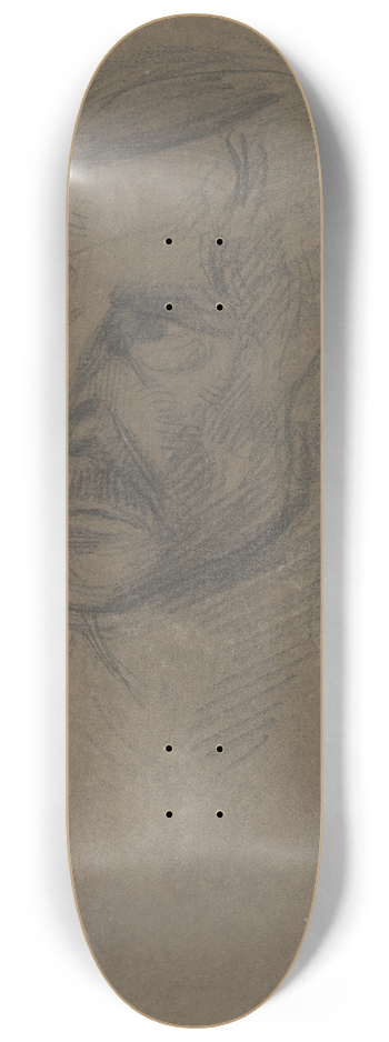 Eugne Delacroix - A mans head 8.25 inch art skate deck