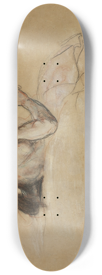 Eugne Delacroix - Crouching Woman 8.25 inch art skate deck