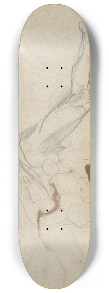 Eugne Delacroix - Figure Studies 8.25 inch art skate deck