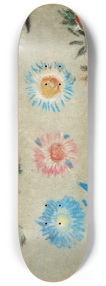 Eugne Delacroix - tude de fleurs 8.25 inch art skate deck