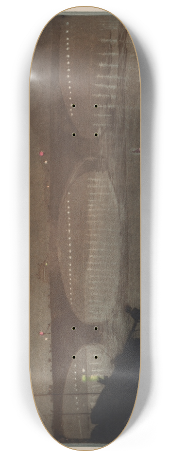 Eugne Deltre - The Solferino Bridge; Nocturnal Effect 8.25 inch art skate deck