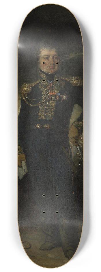Eugne Devria - Portrait du gnral Joseph-Lopold Sigisbert Hugo 8.25 inch art skate deck