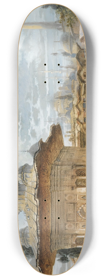 Eugne Flandin - The Fountain Of Sultan Ahmed III,Constantinople 8.25 inch art skate deck